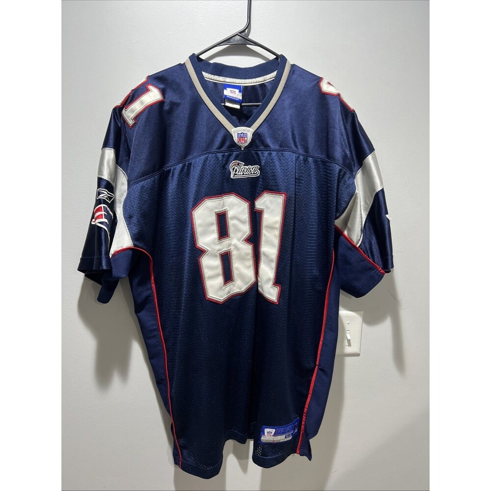 Authentic Randy Moss #81 New England Patriots On Field Reebok Jersey 54 Stitched